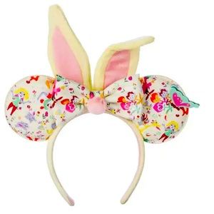NWT Disney Parks Minnie Mouse Easter Reigning Rabbits Bunny Ear Headband
